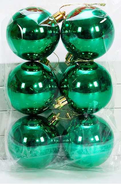 Boules de Noël Vert Brillantes Lisses