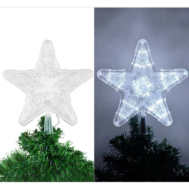 Etoile de Sapin Lumineuse Blanche 24 cm