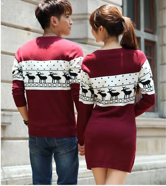 Pulls de Noël pour Couples motif Rennes