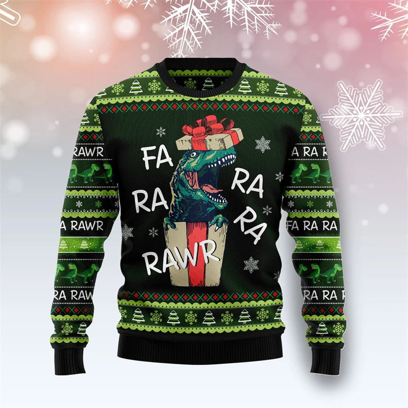 Pull de Noël Dinosaure Vivant dans Cadeau