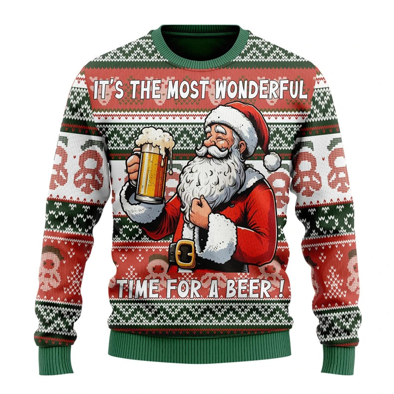 Pull de Noël Père Noël Bière "It's the Most Wonderful Time for a Beer!"