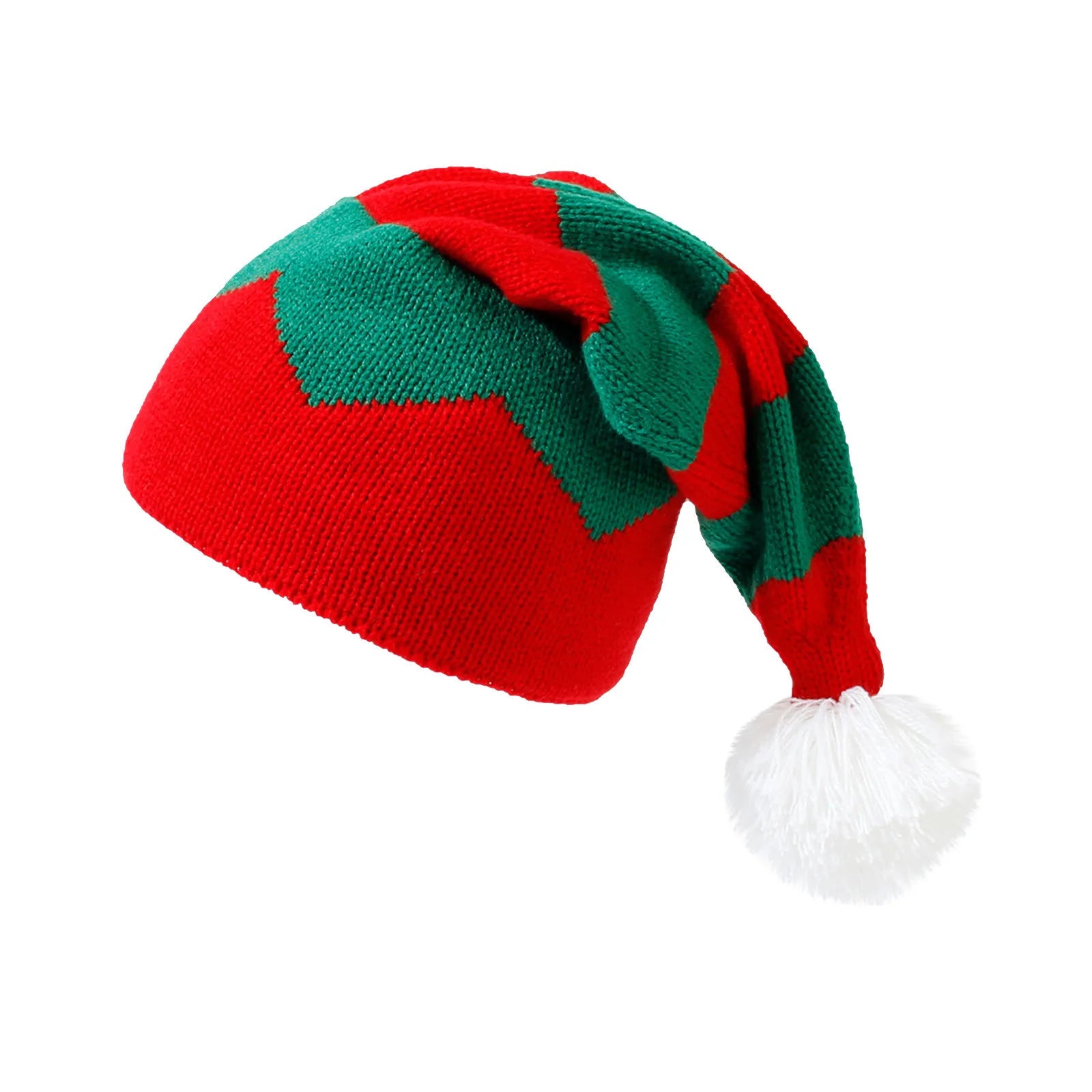 Bonnet de Lutin de Noël Rouge et Vert