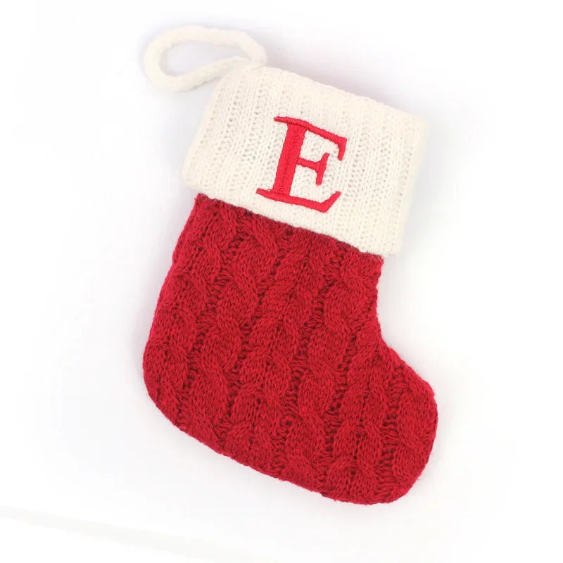 Bottes de Noël Lettres Décoratives en Tricot