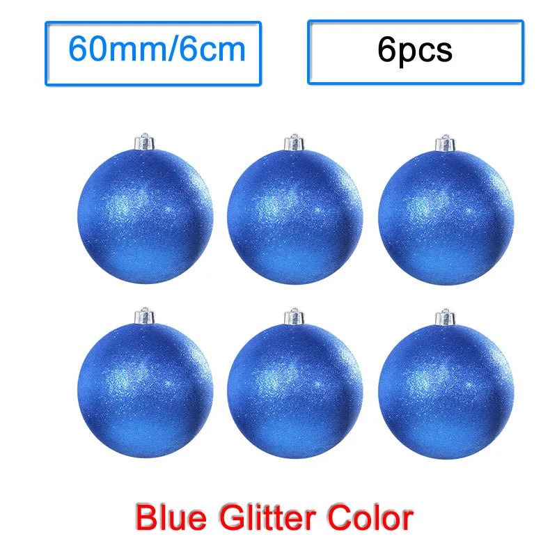 Boules de Noël Bleu Pailletée Classiques