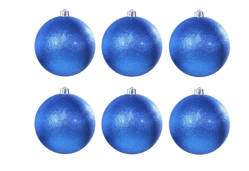 Boules de Noël Bleu Pailletée Classiques
