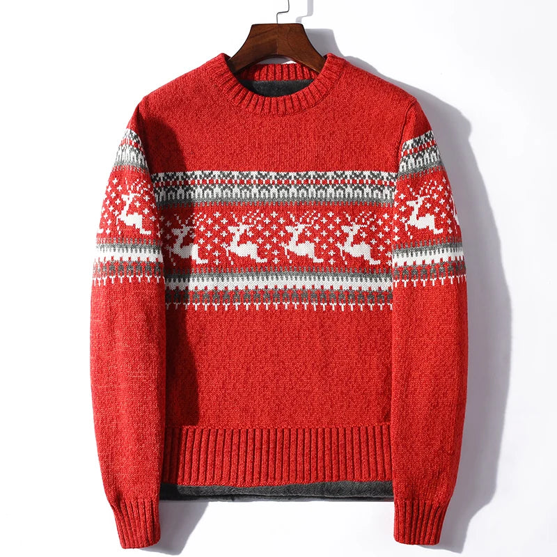 Pull de Noël en Laine Traditionnel Motif Renne