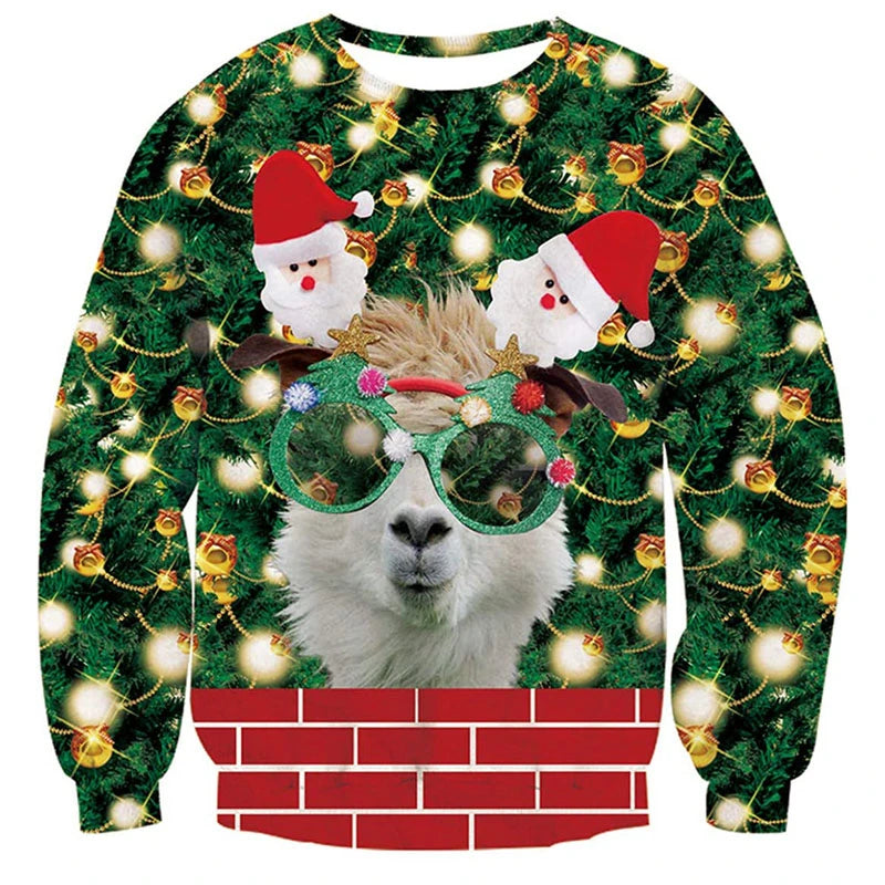 Pull de Noël "meme" Lama Rigolo