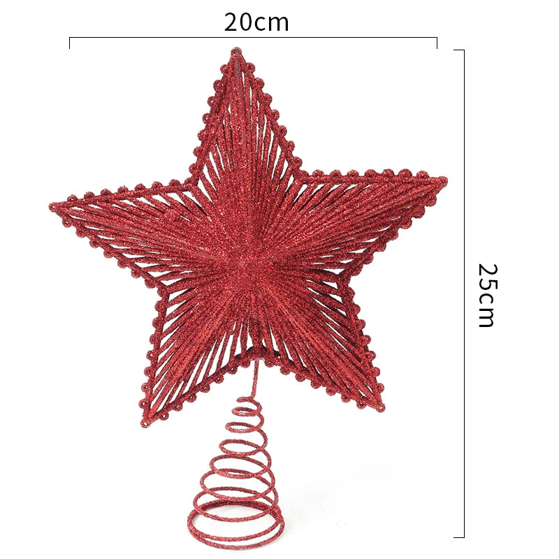 Étoile de Noël pour Sapin Traditionnelle, 3 Couleurs