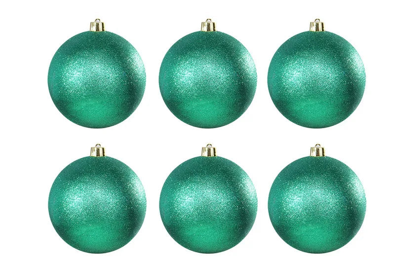 Boules de Noël Vert Pailletée Classiques