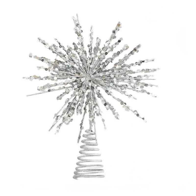 Cimer de Sapin Étoile Fil de Fer et Paillettes