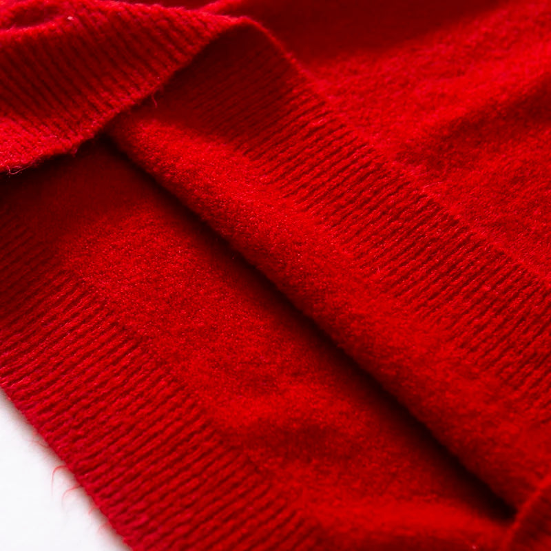 Pull de Noël Rouge pour Femme avec Frise Renne et Sapin