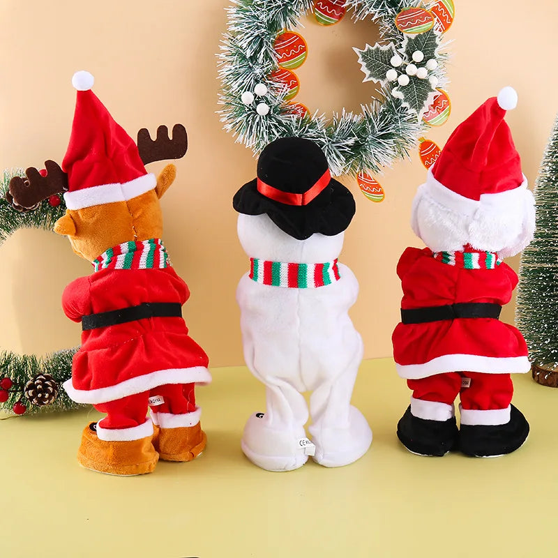 Peluche Automate de Noël Dansant Bonhomme de Neige