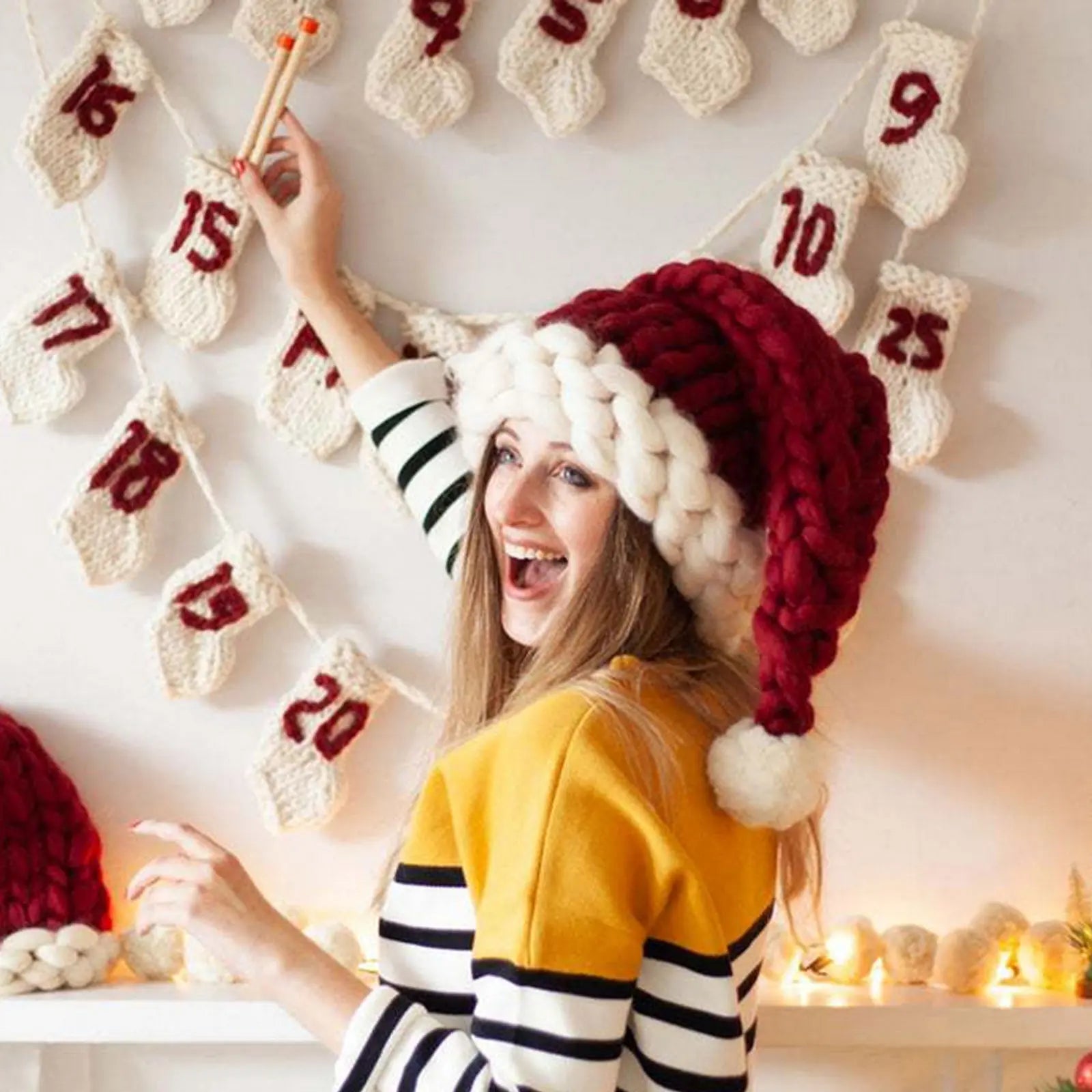 Bonnet de Noël en Laine pour Femme