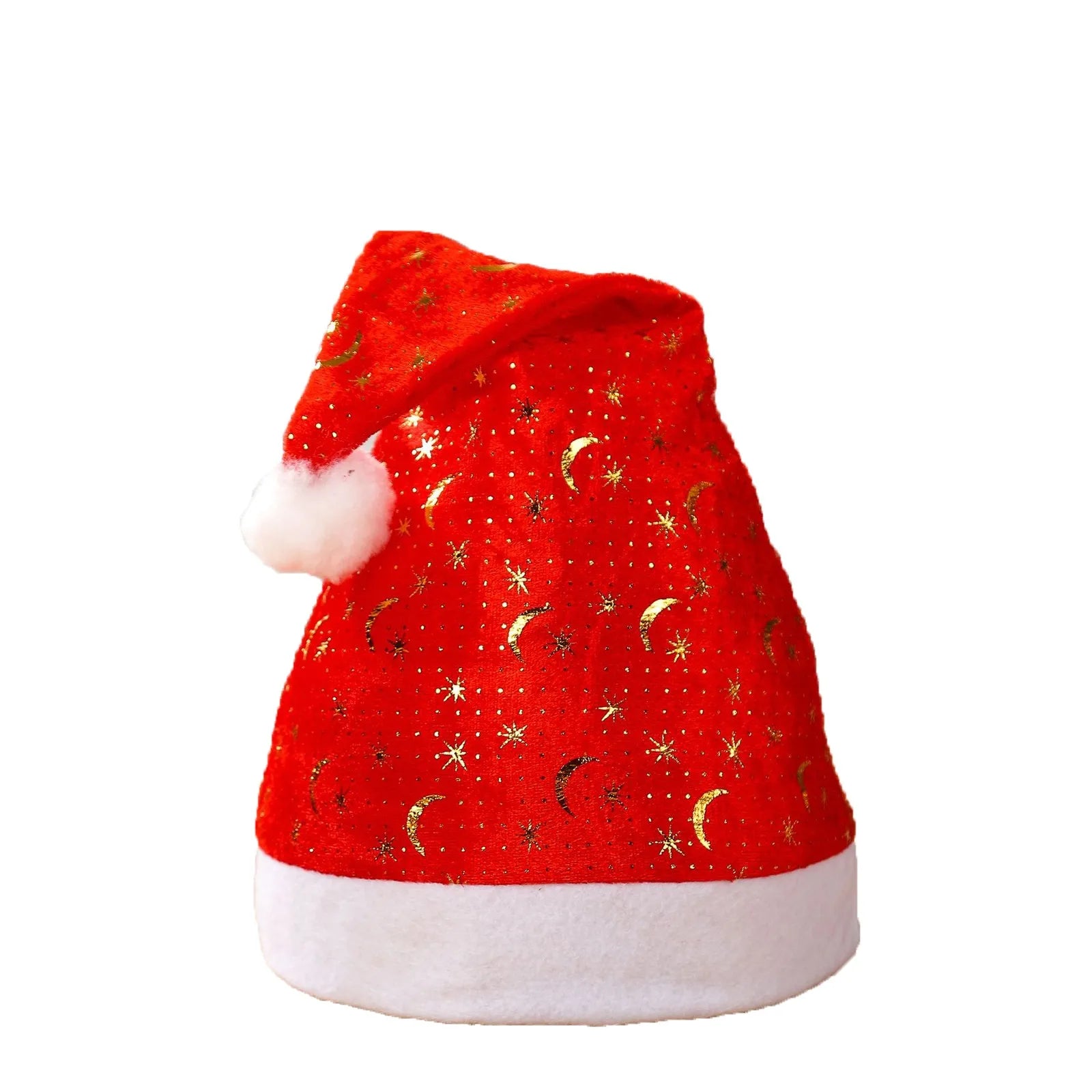 Bonnet de Noël Rouge avec Lunes Doré