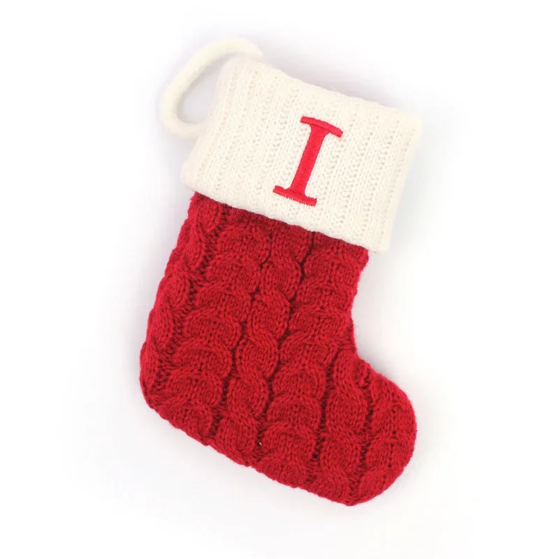 Bottes de Noël Lettres Décoratives en Tricot