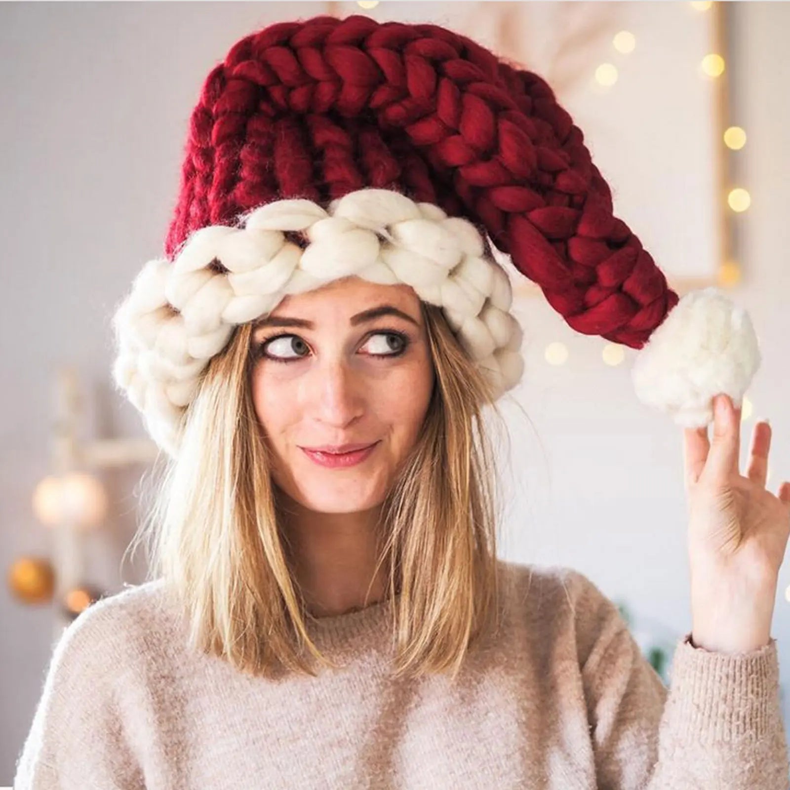 Bonnet de Noël en Laine pour Femme