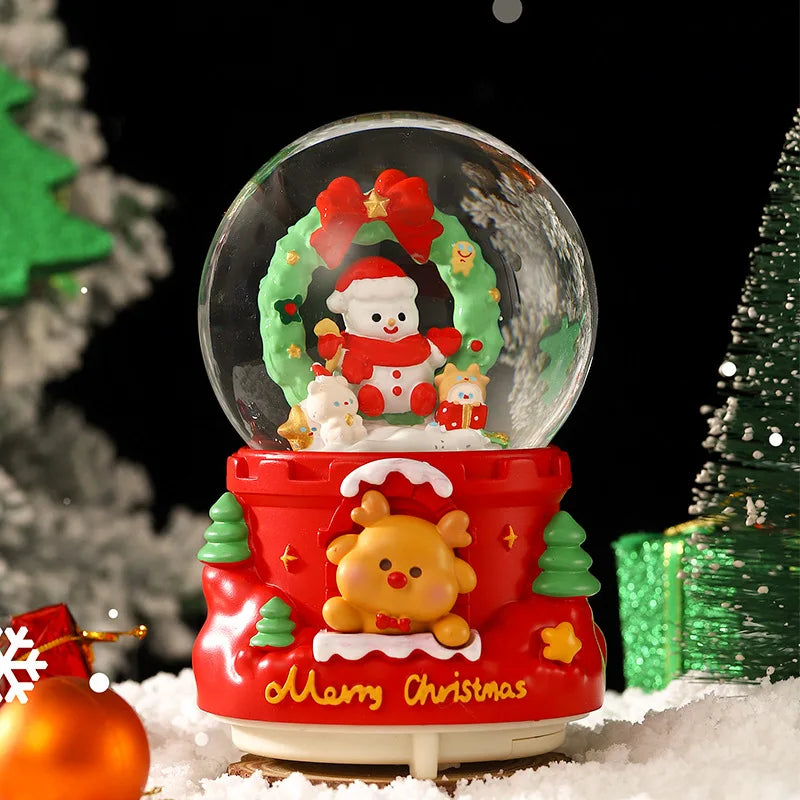 Mini Boules à neige de Noël scènes Père Noël