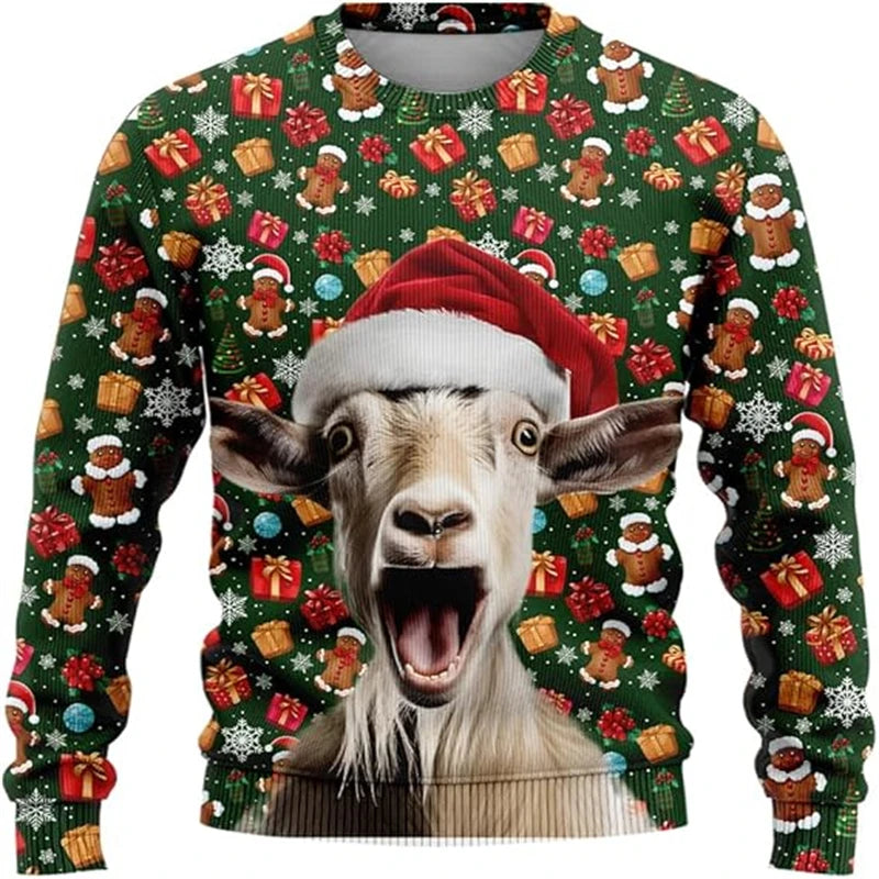 Pull de Noël "meme" Chèvre qui Hurle