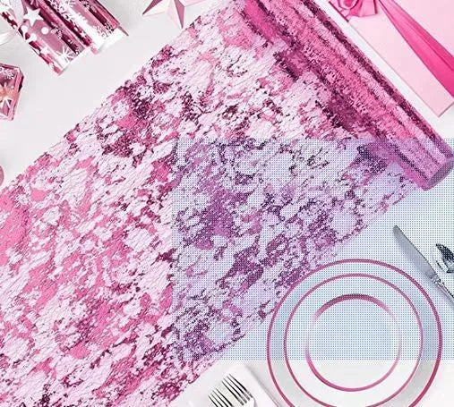 Chemin de Table Brillant Rose