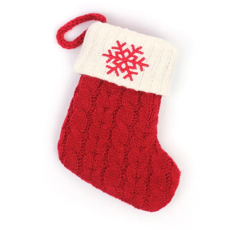 Bottes de Noël Lettres Décoratives en Tricot