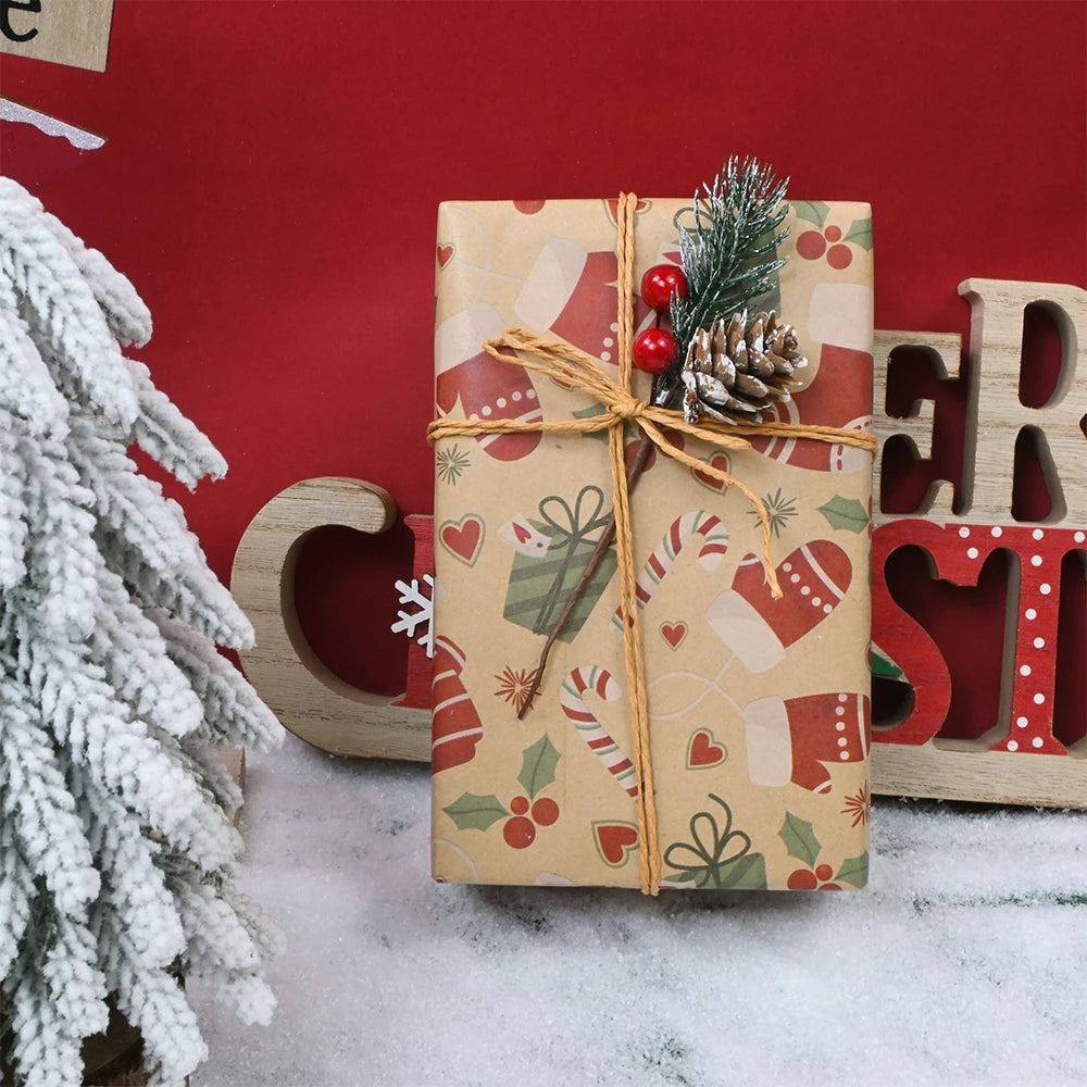 Papier Cadeau Motifs vêtements de Noël