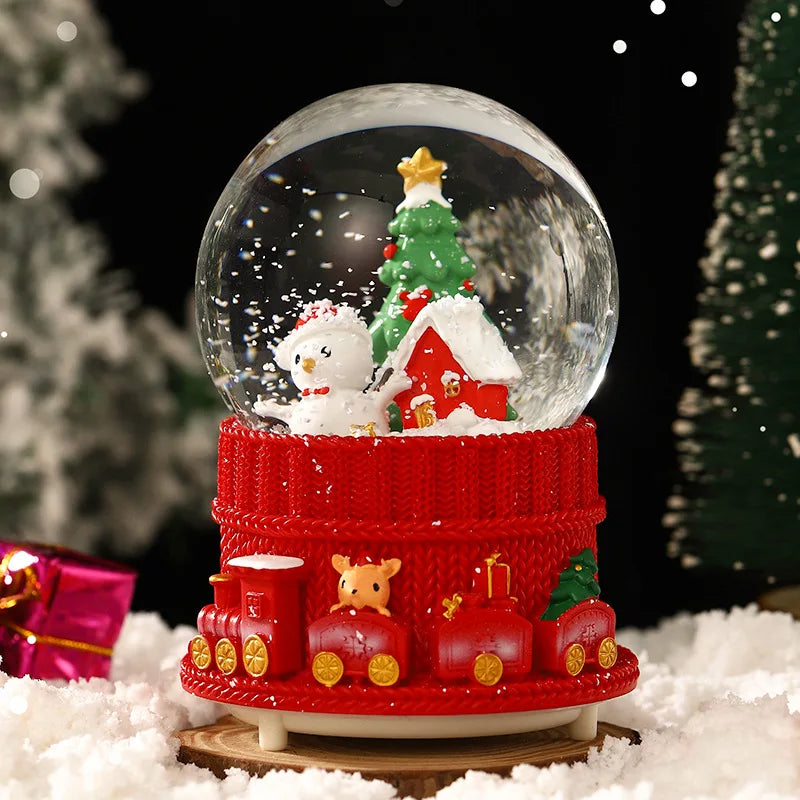 Mini Boules à neige de Noël scènes Père Noël