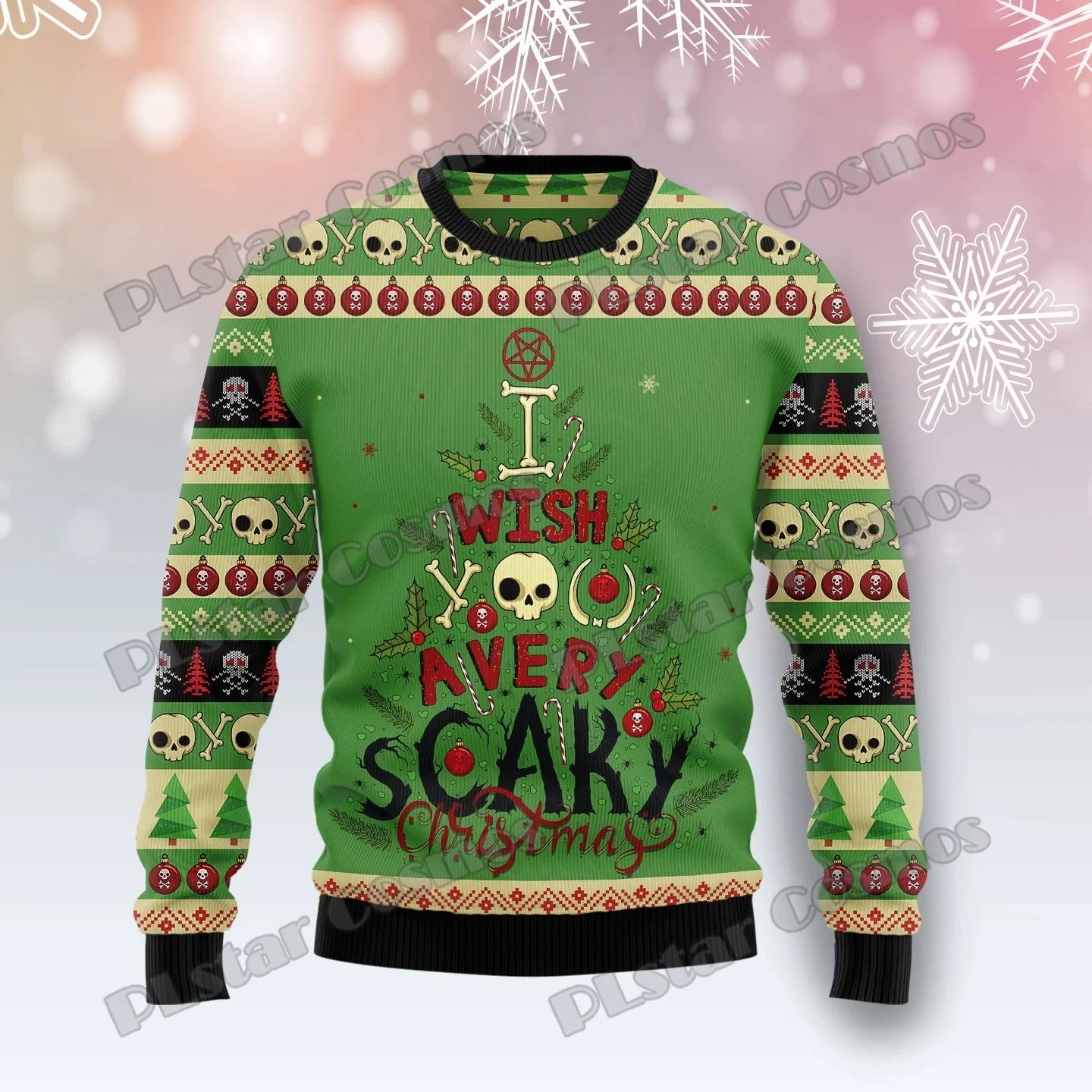 Pull de Noël "I wish You a Very Scary Christmas"