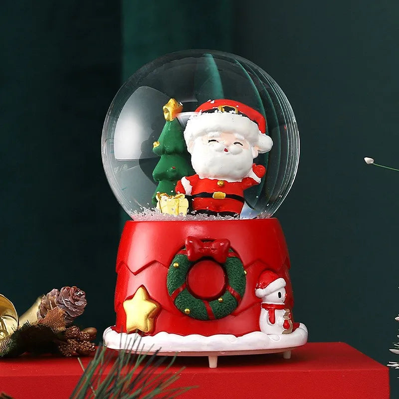 Mini Boules à neige de Noël scènes Père Noël