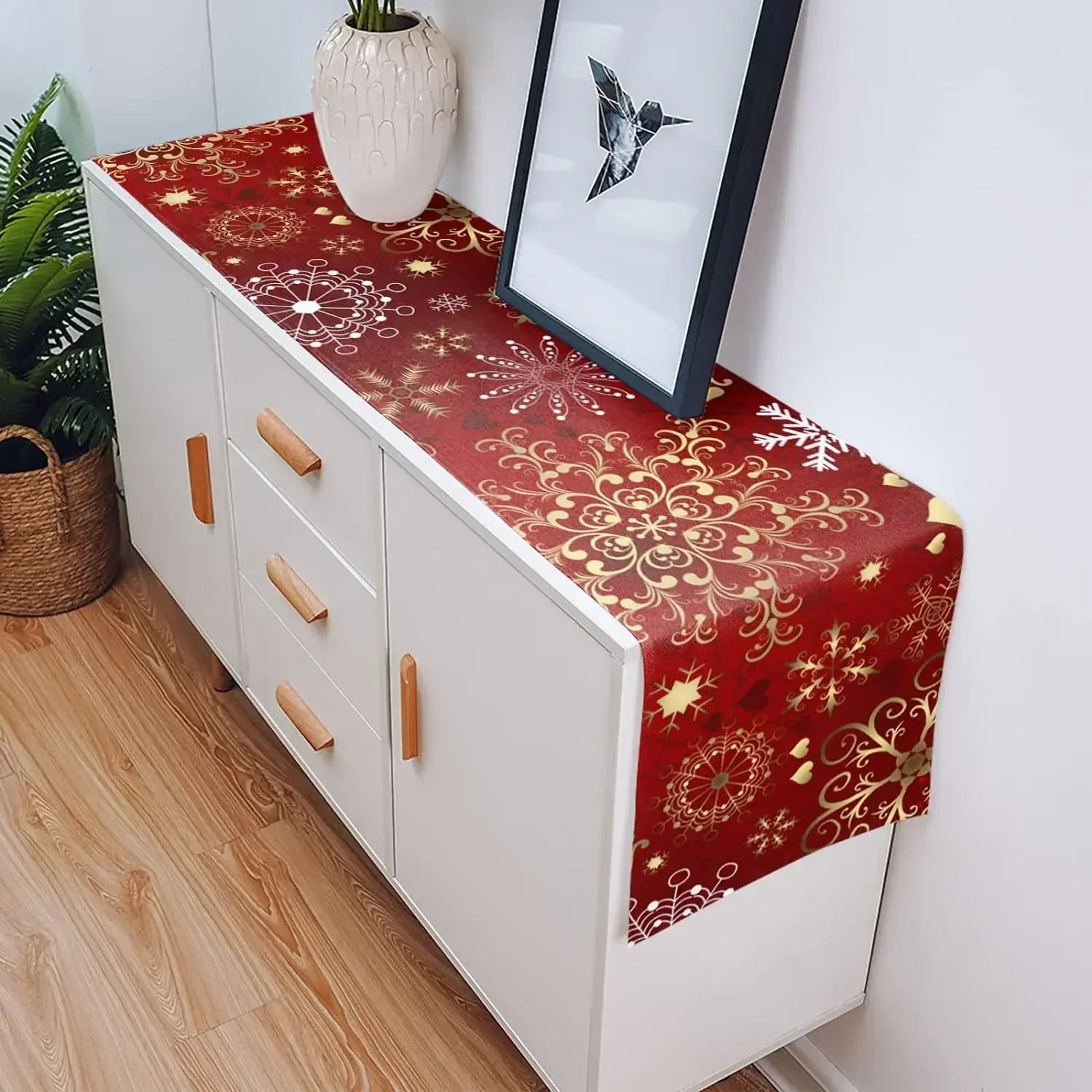 Chemin de Table de Noël Motifs Doré