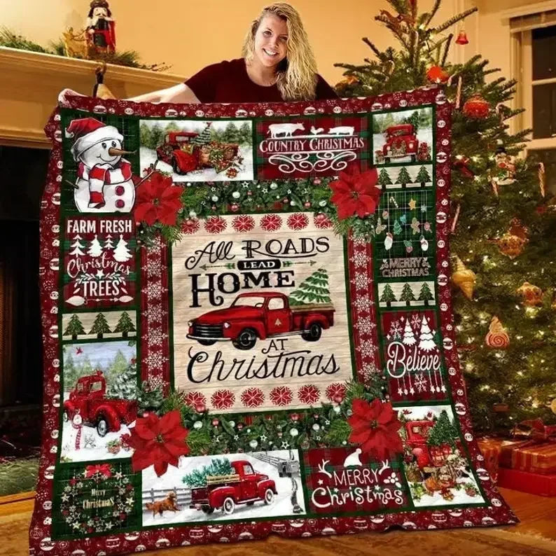 Couverture Mosaïque Camion de Noël