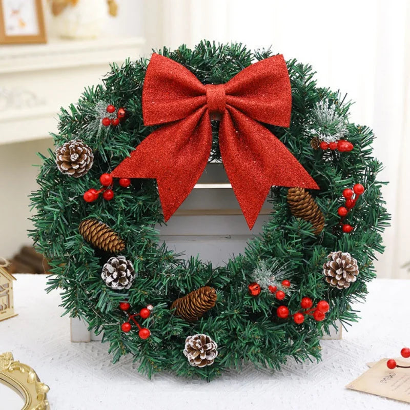 Couronne de Noël Lumineuse Pommes de Pin