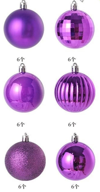 Boules de Noël Petit Format Violet Pack de 36