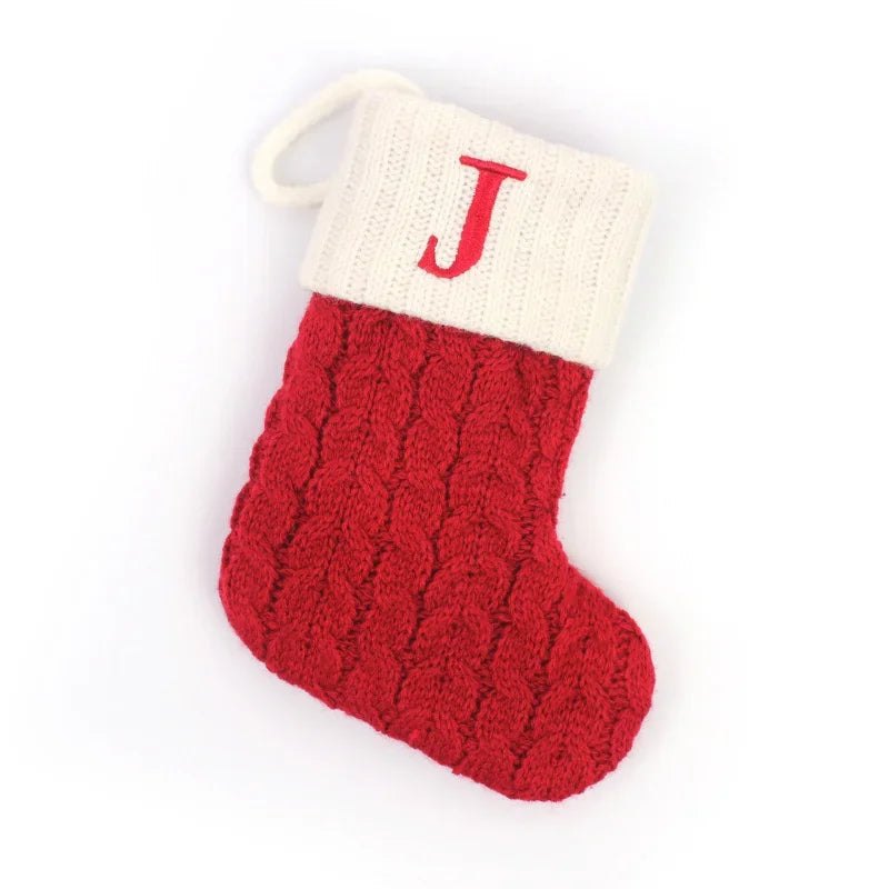 Bottes de Noël Lettres Décoratives en Tricot