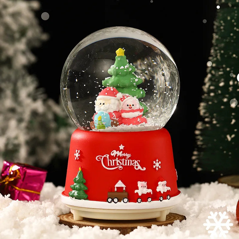 Mini Boules à neige de Noël scènes Père Noël