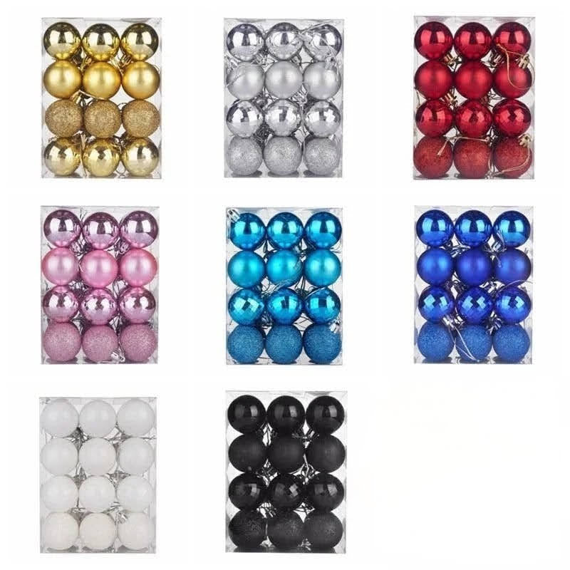 Boules de Noël Brillantes, Multiples Couleurs