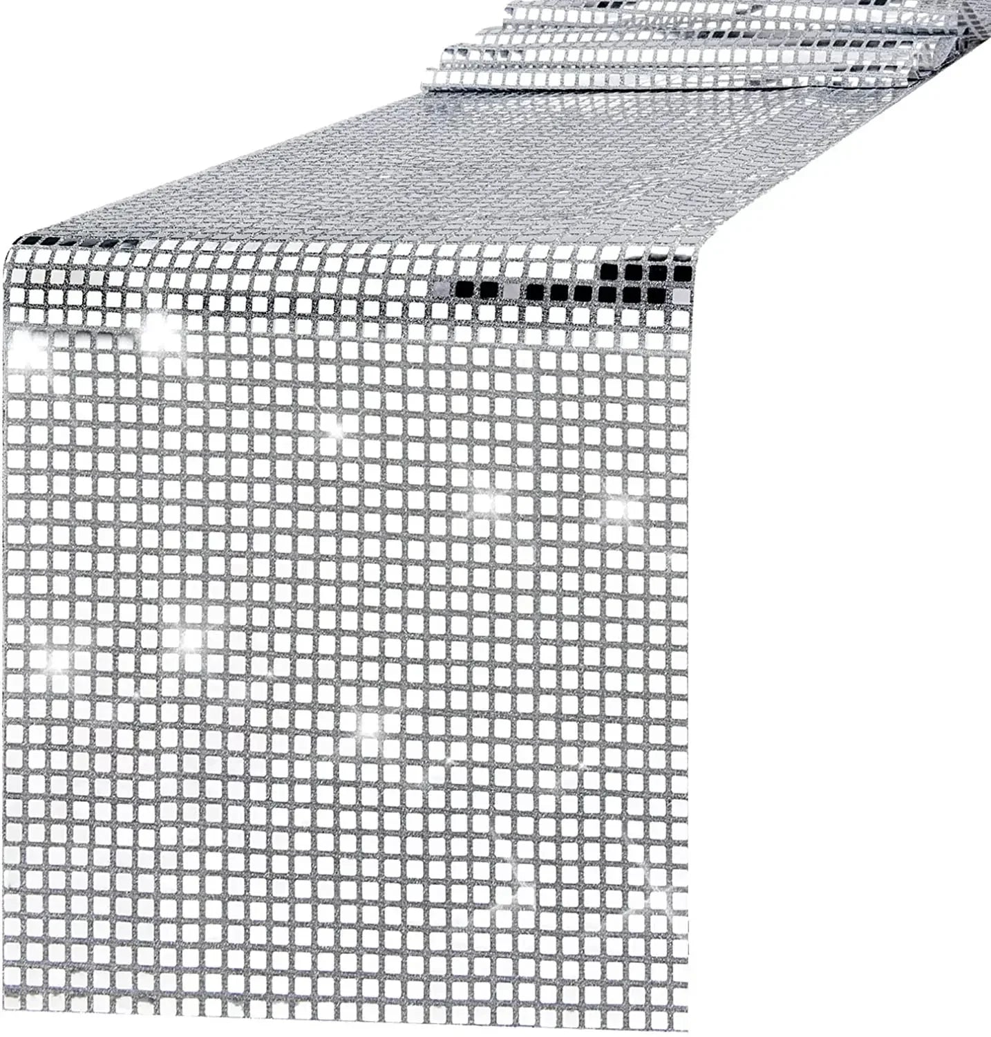 Chemin de table brillant effet mirroir