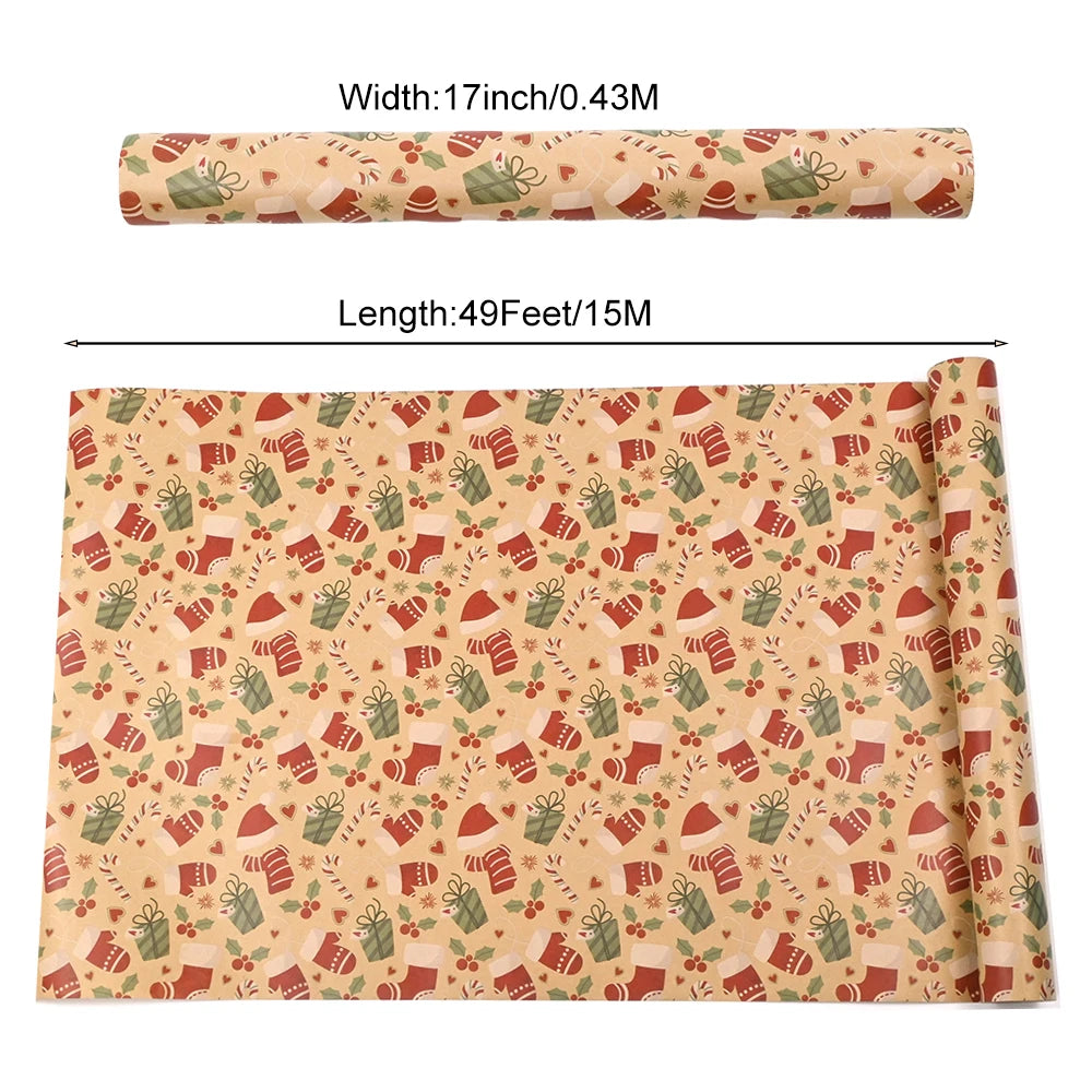Papier Cadeau Motifs vêtements de Noël