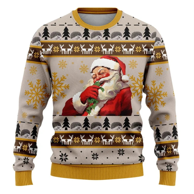 Pull de Noël Père Noël Réaliste