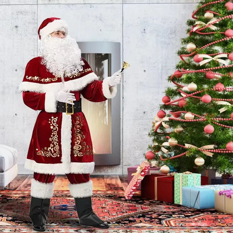 Costume Père Noël Élégant en Velours