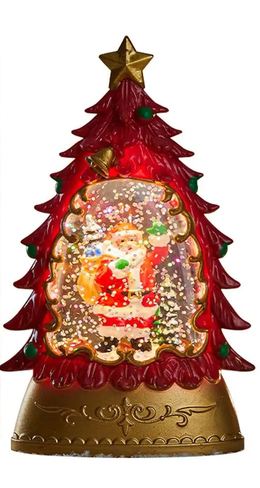 Lanterne Boule à Neige de Noël Lumineuse et Musicale