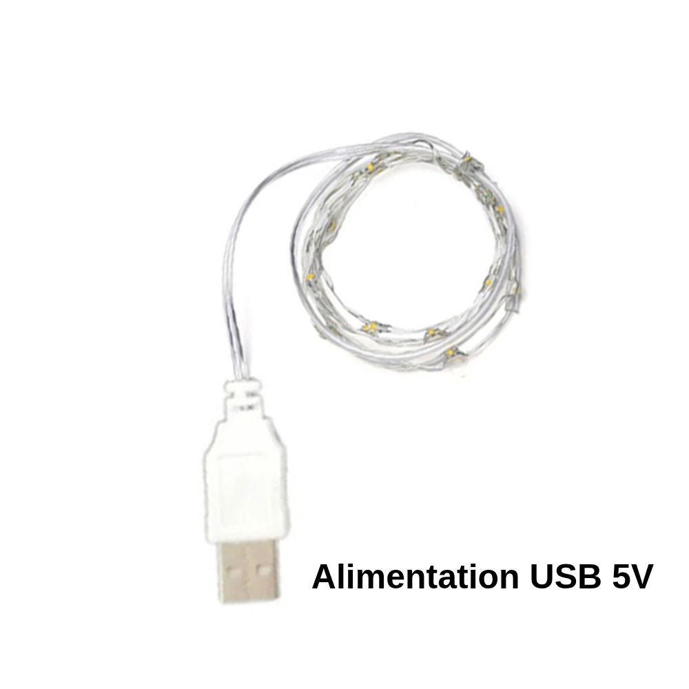 Guirlande LED Piles ou USB