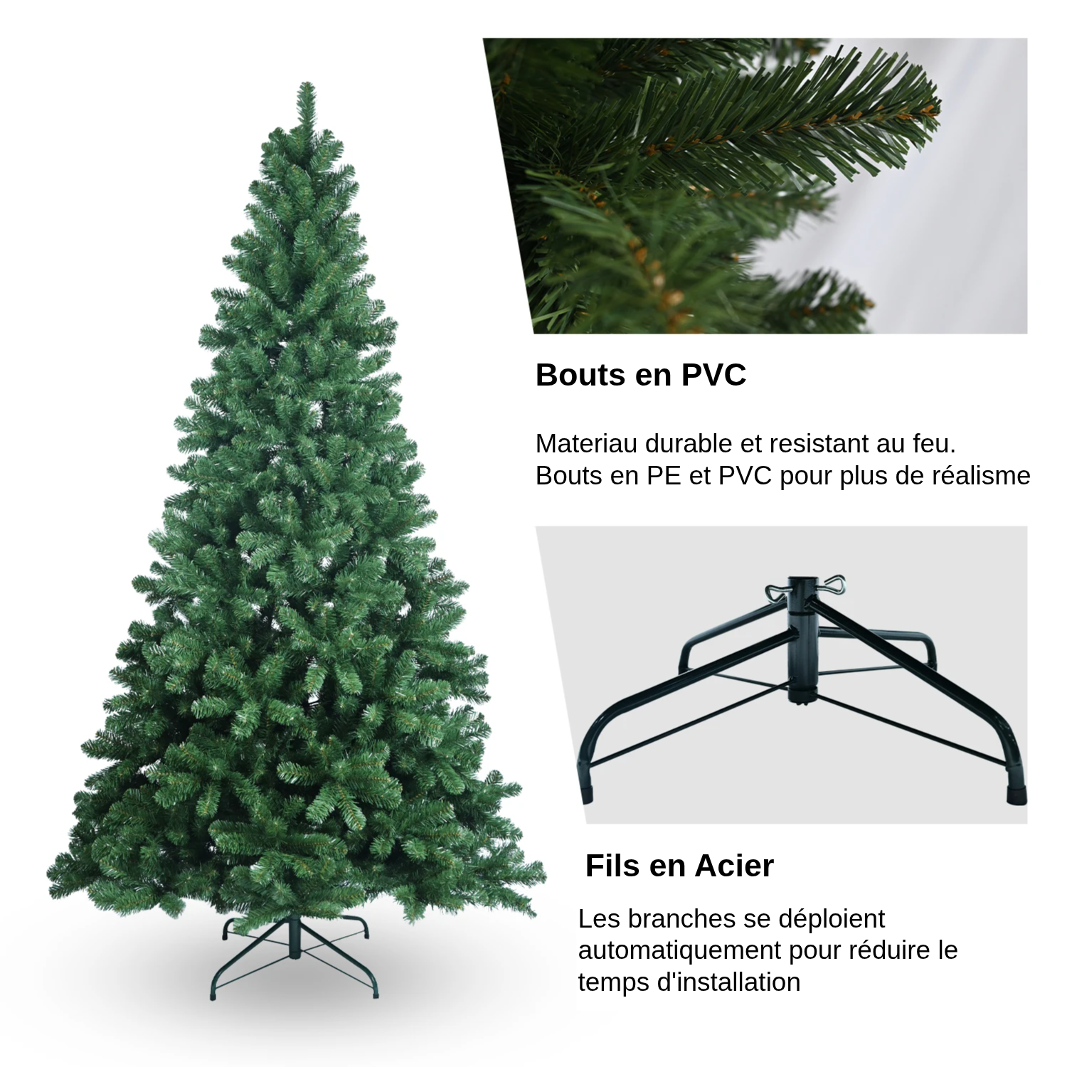 Grand Sapin de Noël très stable