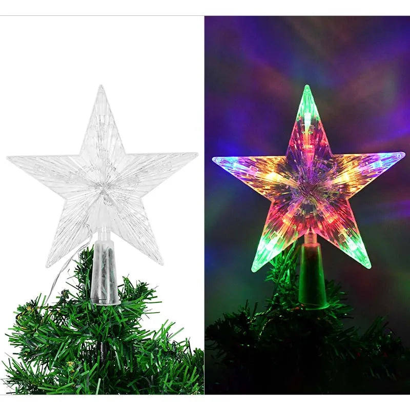 Etoile de Sapin Lumineuse Multicolore 18cm