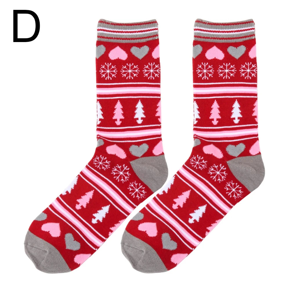 Chaussettes de Noël Motif Sapin Flocon Coeur