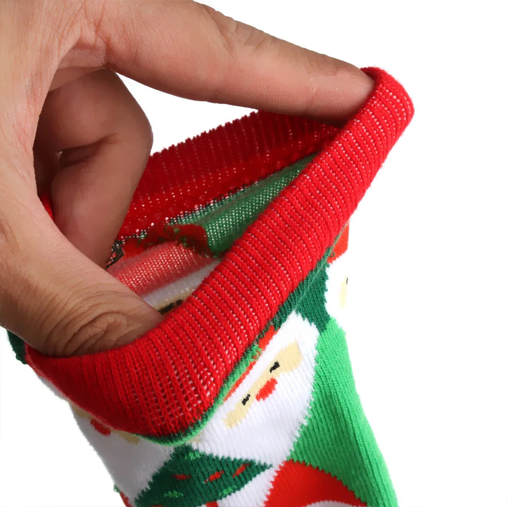 Chaussettes de Noël Rouge Motif Père Noël