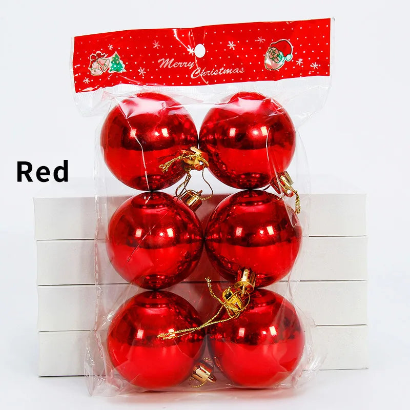 Boules de Noël Rouge Brillantes Lisses