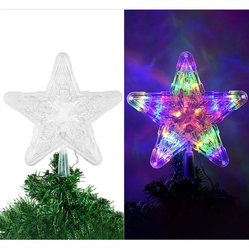 Etoile de Sapin Lumineuse Multicolore 24cm