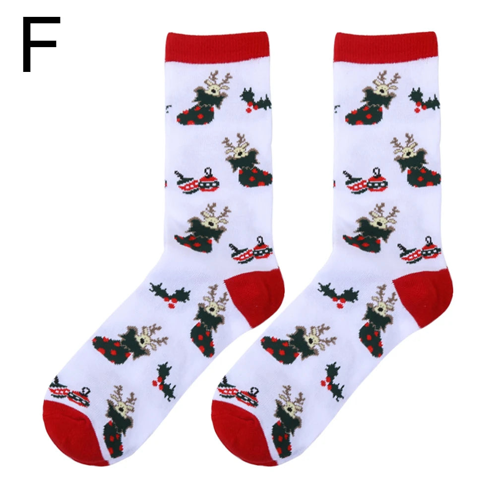 Chaussettes de Noël Motif Renne et Boules de Noël