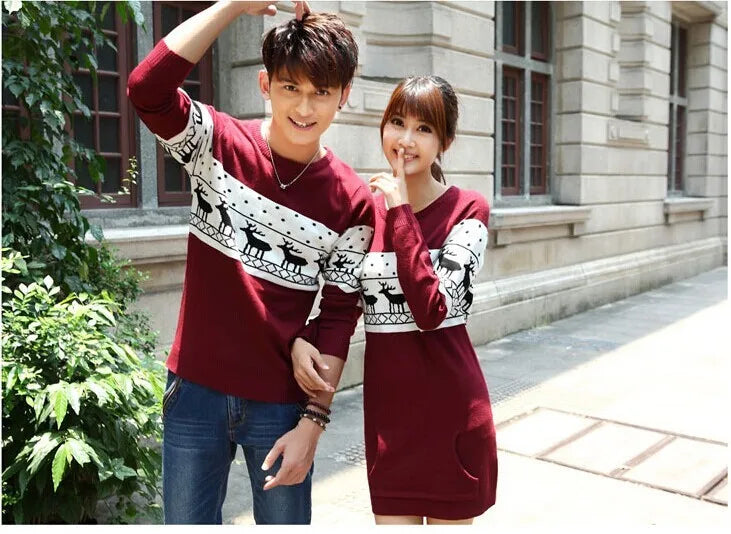 Pulls de Noël pour Couples motif Rennes