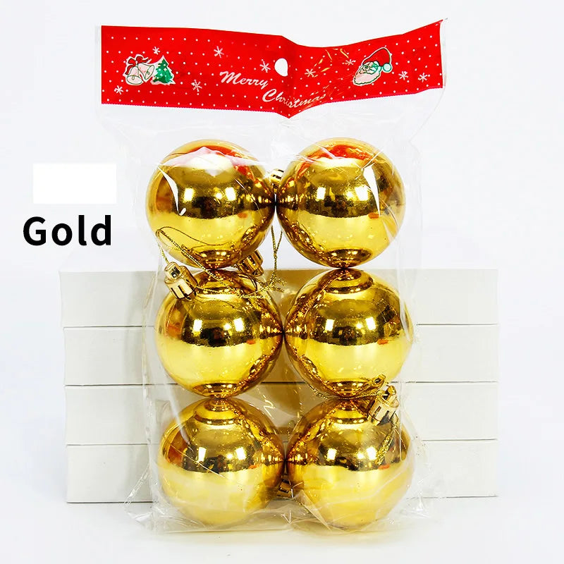 Boules de Noël Doré Brillantes Lisses